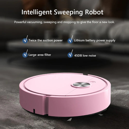 3 in 1 Robot Vacuum Rechargeable Vacuum Mop Robot Sweeping Machine Compact Cleaning Machine for Pet Hair Stubborn Dirt